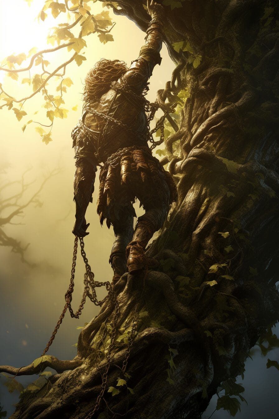 Fantasy character climbs a tree - which they can do with agency