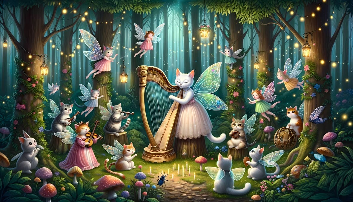 The Enchanted Feline Orchestra by Fiulo