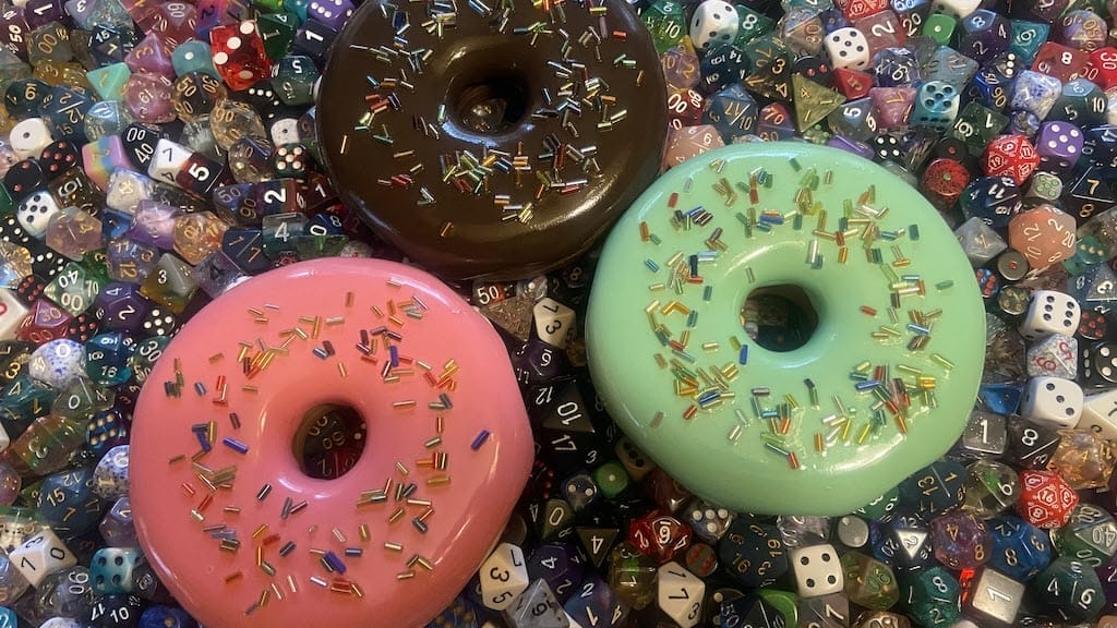 Donut dice boxes