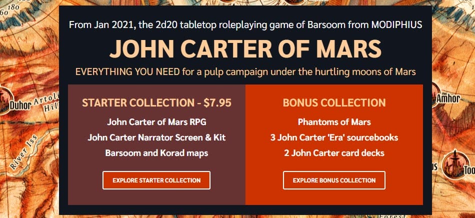 John Carter of Mars tiers