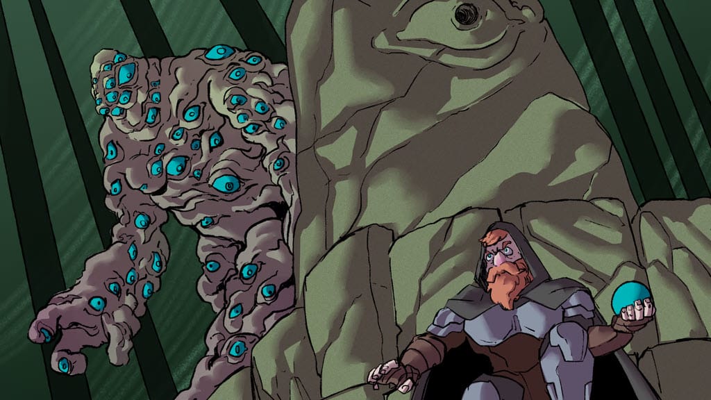 Man hides from golem