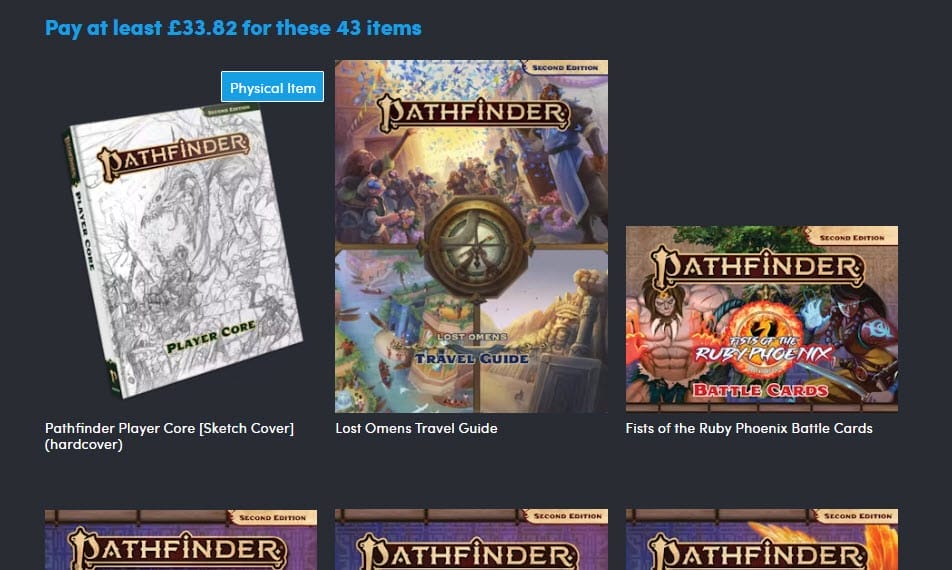 Pathfinder 2e bundle