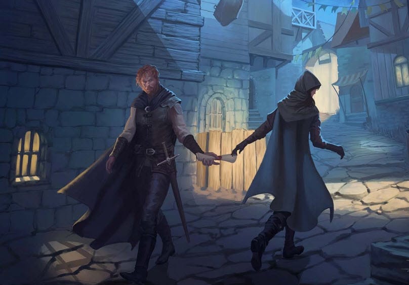 A note passes hands in the night time