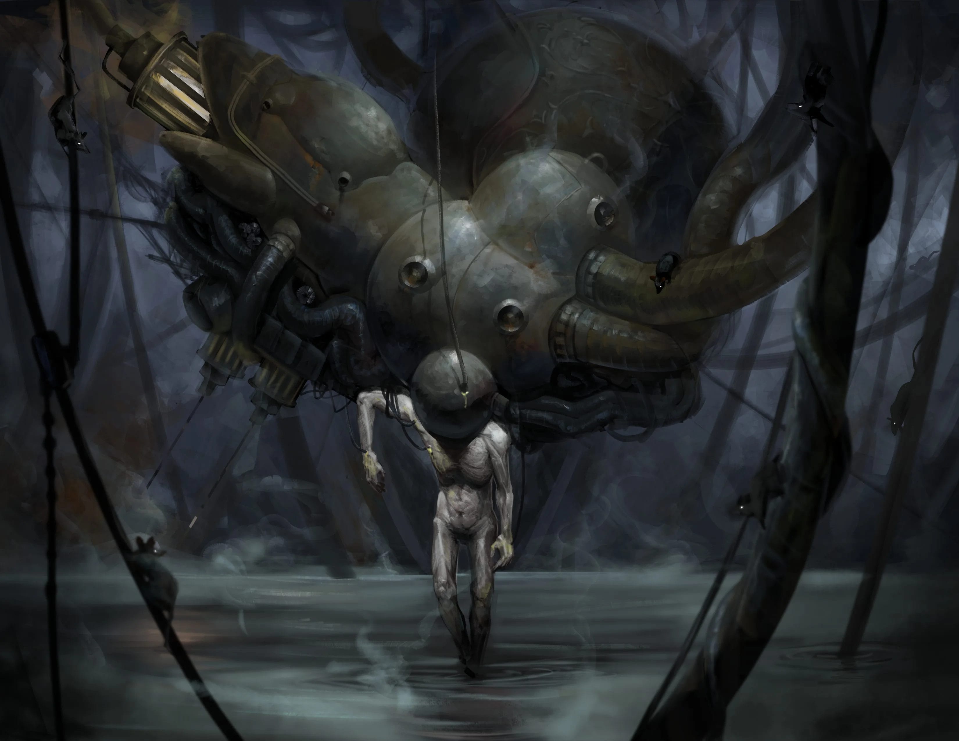 Machine and puppet man