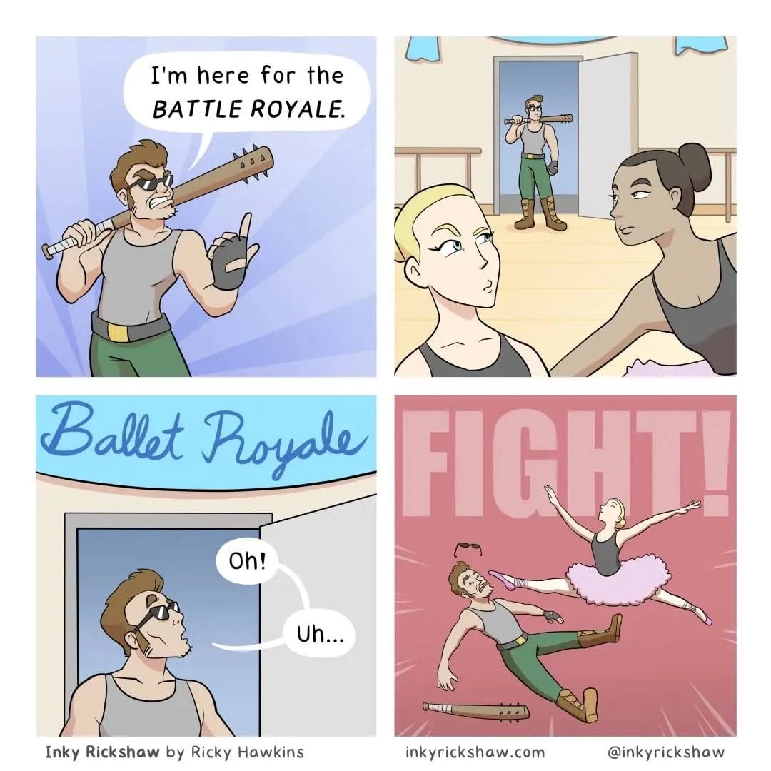 I'm here for the Battle Royal comic strip