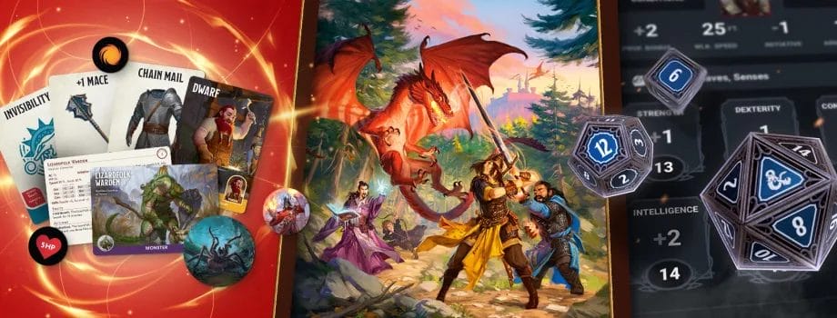 Dungeons and Dragons with dice and cards