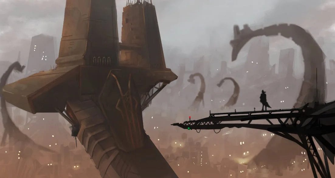 Ex Tenebris: Gothic sci-fi city