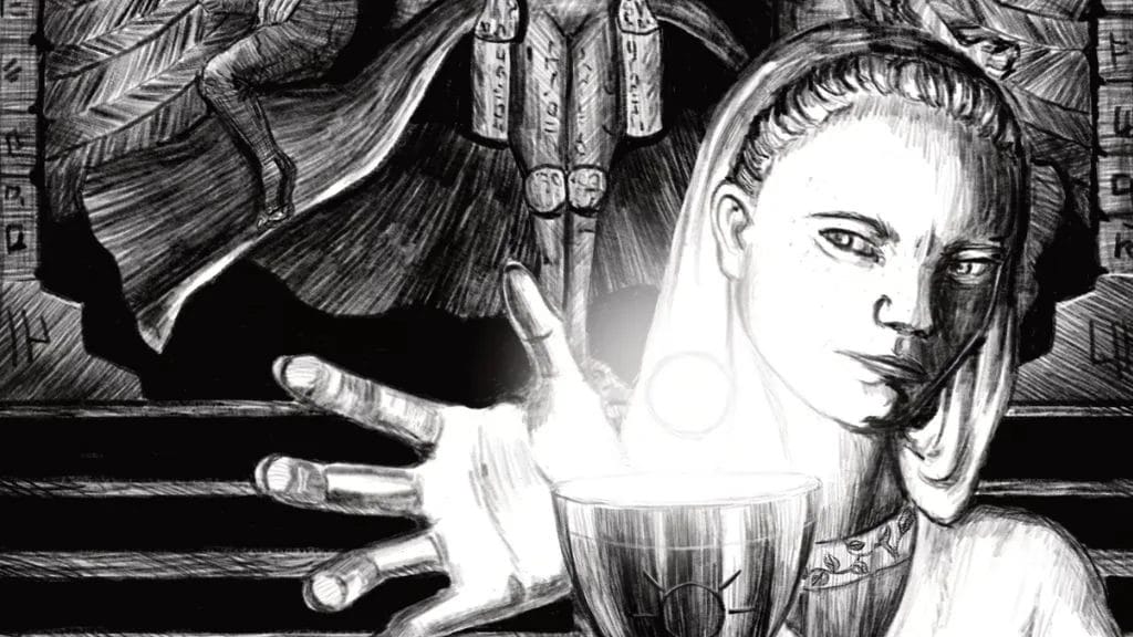 BX Advanced Bestiary 3 - woman and magic chalice