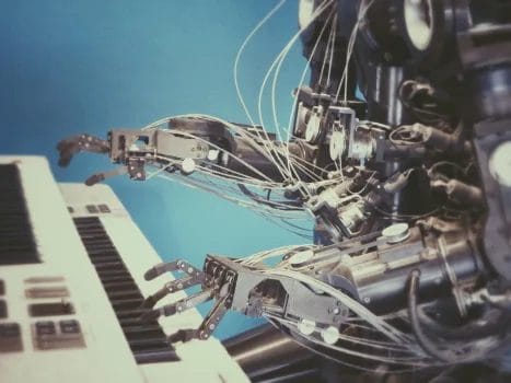 Robot at the keyboard