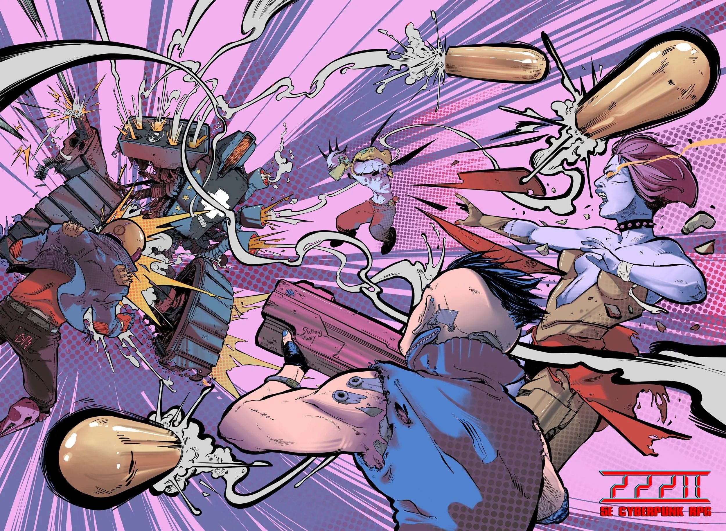 2220 Cyberpunk RPG fight