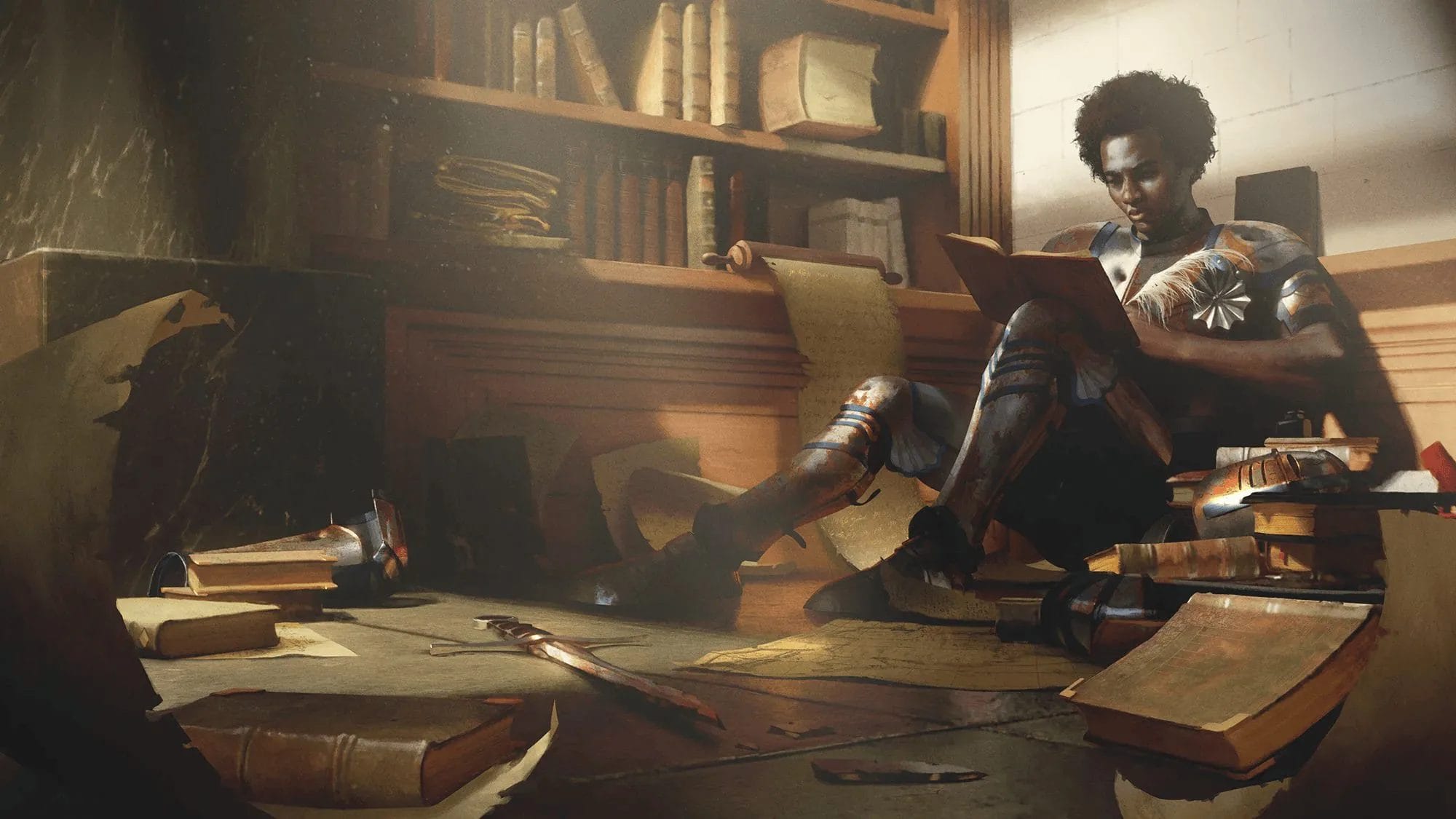 Scribe reads through books