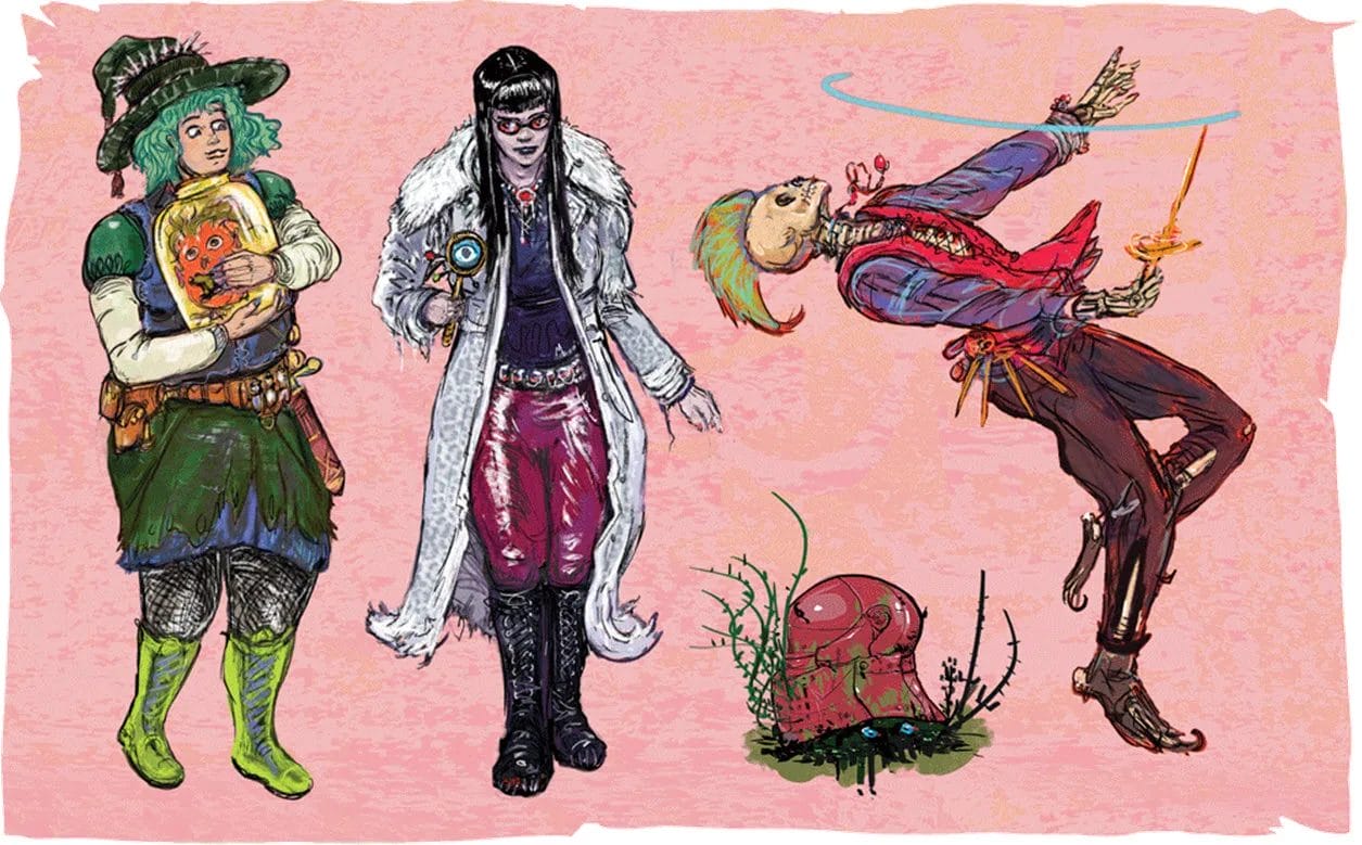Strange characters from The Sometimes Kingdom