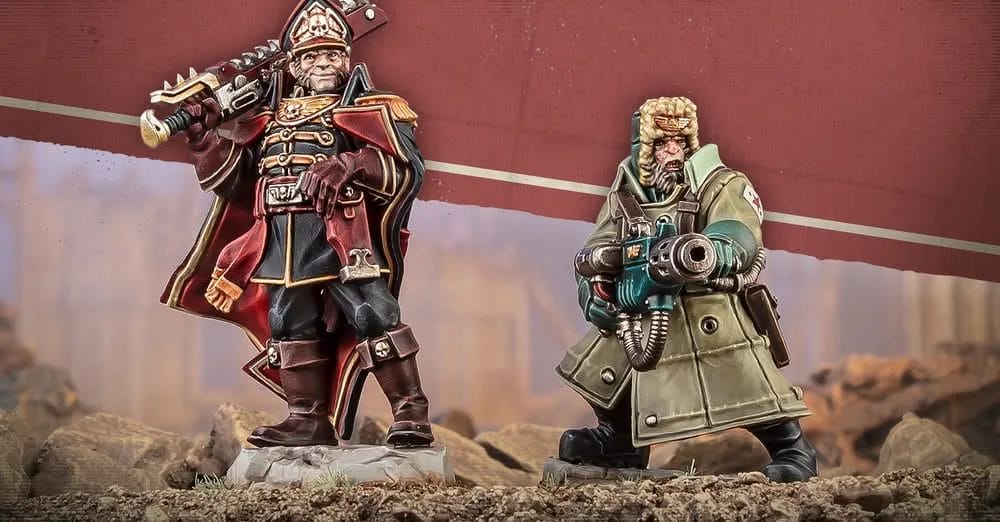 Commissar Ciaphas Cain and his aide Ferik Jurgen