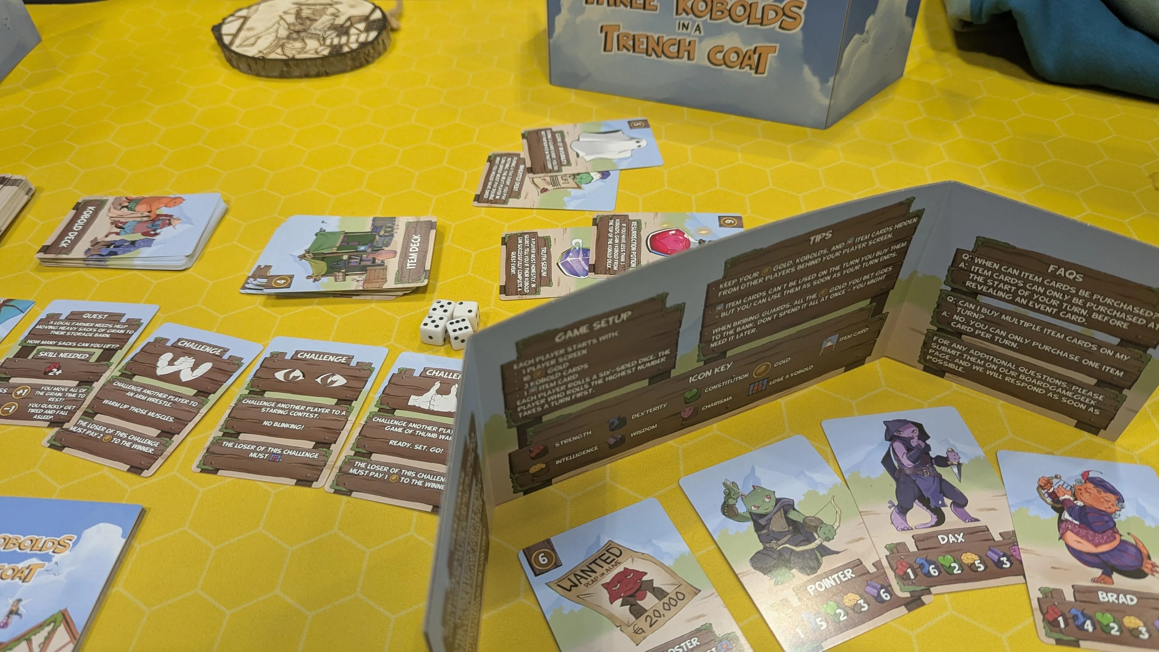 Three Kobolds in a Trenh Coat setup